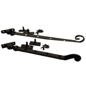 Black Antique Casement Stays - Curly End