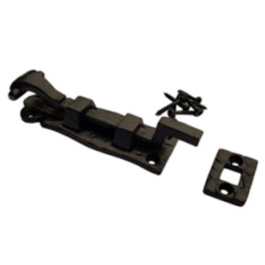 NECKED - Black Antique Door Bolts, Scroll End
